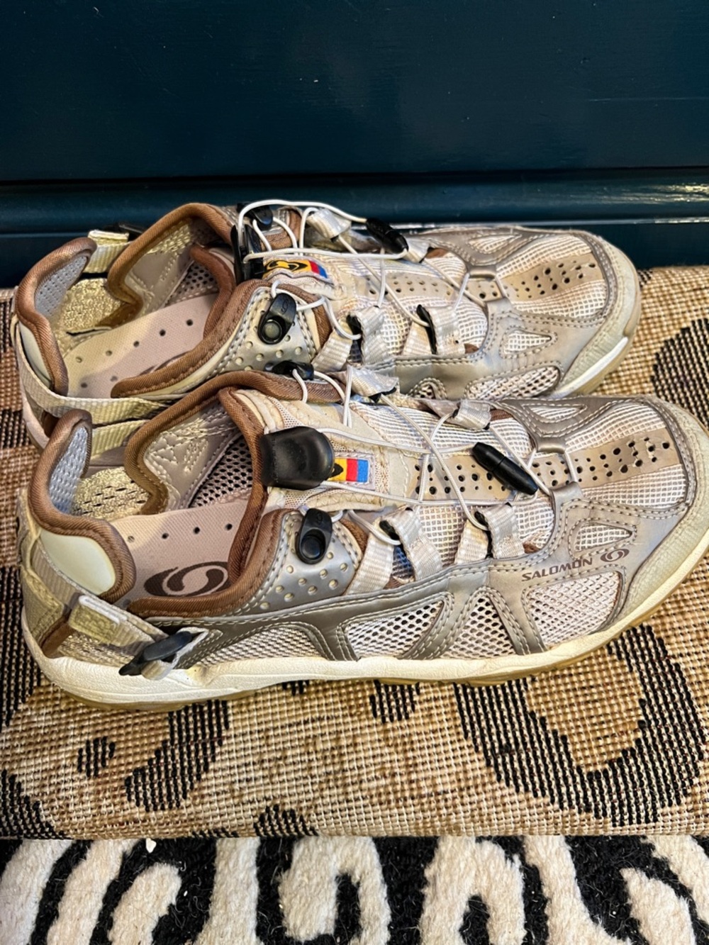 Salomon Techamphibian Trail and Water Shoes Beige and Brown Women 9.5